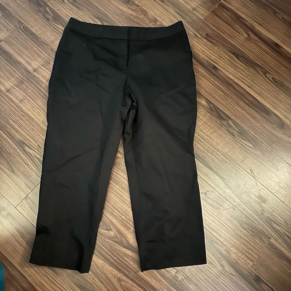 Oscar de la Renta black Capri ankle pants 16